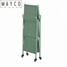 Mayco Steel Storage Rack with Wheels 3-Shelf Folding Service Cart Kitchen Storage Cart